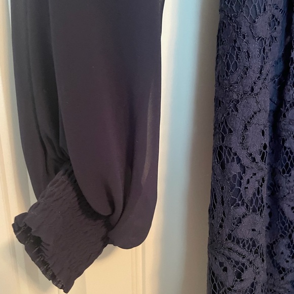 ASOS Lace navy blue dress size S - Picture 5 of 11